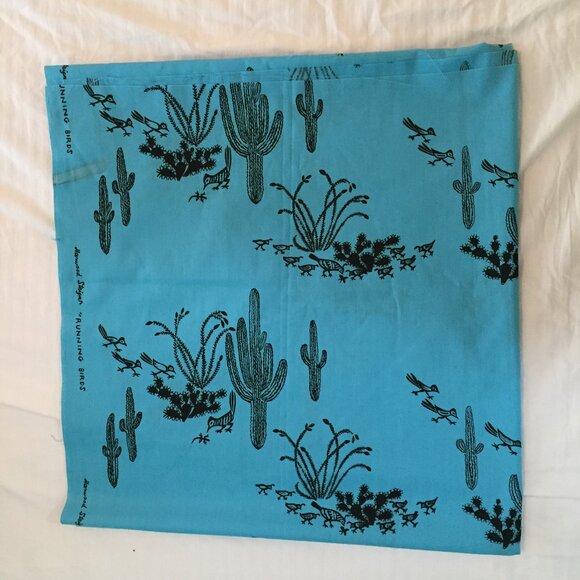 Vintage MCM Harwood Steiger Roadrunner Fabric "Running Birds" 44”W x 90” L - Picture 8 of 8